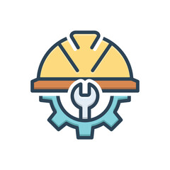 Color illustration icon for reform