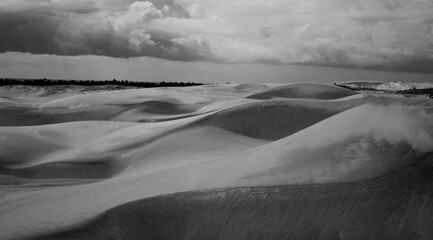 black and white sand