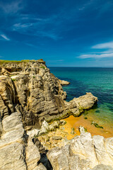 Unterwegs auf der Halbinsel Quiberon entlang der wunderschönen Atlantikküste - Bretagne -...