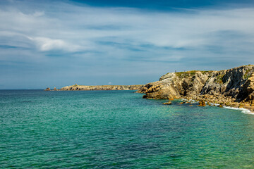 Fototapeta premium Unterwegs auf der Halbinsel Quiberon entlang der wunderschönen Atlantikküste - Bretagne - Frankreich