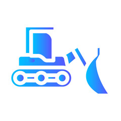 Bulldozer line icon