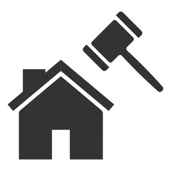 Vector illustration of house trial icon in dark color and transparent background(png).