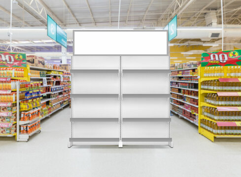 Empty Supermarket Aisle