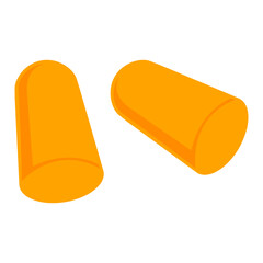 シンプルな耳栓のベクターイラスト。