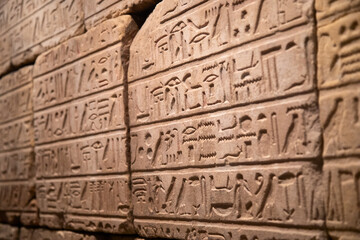 Hieroglyphs on the wall