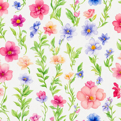 Floral pattern with many little flowers - illustration
