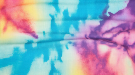Colorful tie-dye fabric texture