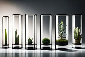 plant in a glass test tubes Generated Ai