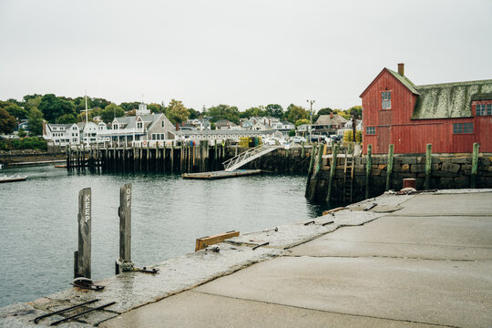 Rockport, Massachusetts, USA - August 2022. small fishing village on Cape Ann, New England