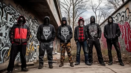 Foto op Aluminium A group of street gangs © Sven