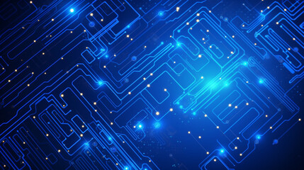 Copy space blue circuits digital background