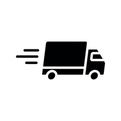 truck sign symbol vector glyph color icon