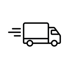 truck sign symbol vector glyph color icon