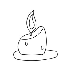 candle heat halloween lamp line icon element