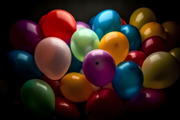 Fototapeta na wymiar colorful balloons made by midjeorney