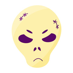 halloween skull emotion color scary element icon