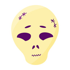 halloween skull emotion color scary element icon