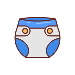 Diaper icon in vector. Illustration