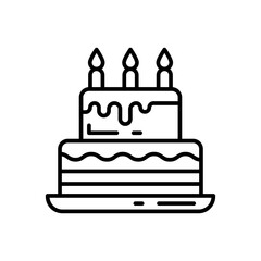 Cake icon in vector. Illustration