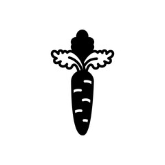 Carrot icon in vector. Illustration