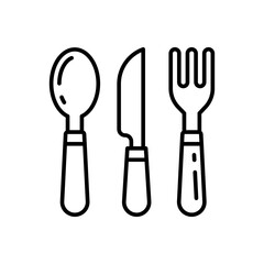 Cutlery icon in vector. Illustration