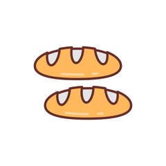 Baguette icon in vector. Illustration