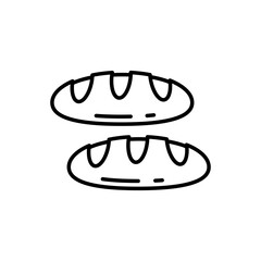 Baguette icon in vector. Illustration