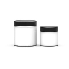 Premium Clear Straight-Sided Jars with Black Plastic Lids - Versatile 8oz and 4oz Containers for Stylish Storage Solutions