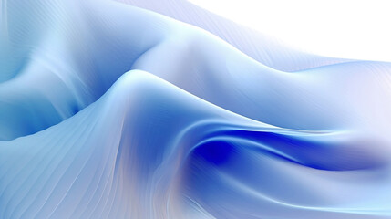 Trendy shinny gradient blue fold fabric texture in minimal style, futuristic modern abstract background.