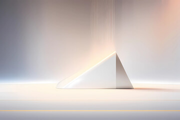 ミニマル、幾何学、白い背景、光線｜minimal, geometry, white background, rays. Generative AI