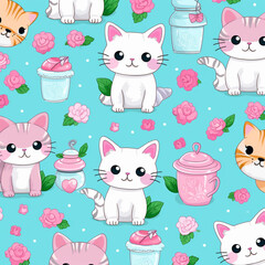 Kawaii Cat Pattern
