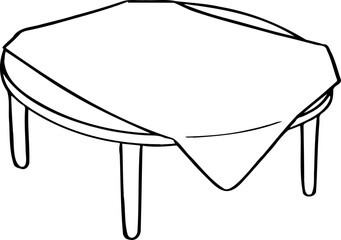 hand drawn vector illustration of an desk