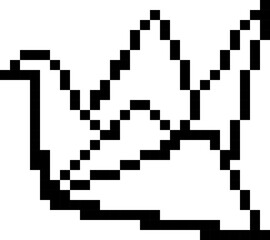 Fototapeta premium Bird cartoon icon in pixel style