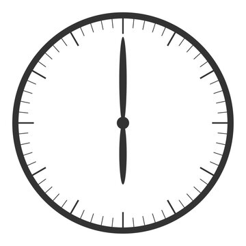 文字なしの時計6時00分（正面）-0-6