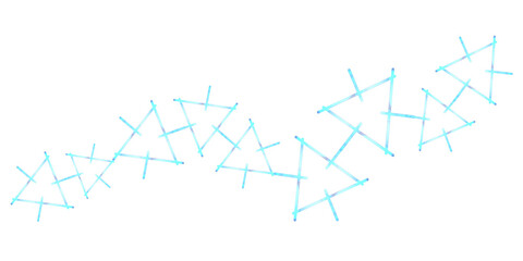 Modern futuristic geometric shapes pattern design background with blue triangles