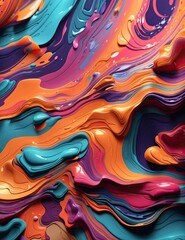 Obraz premium The Science of Color: Unreal Colors Abstract Backgrounds, Generative AI
