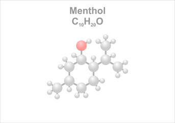 Menthol. Simplified scheme of the molecule. Trigger for cold-sensitive receptors.