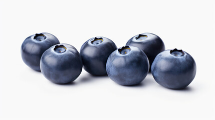 Fresh blueberries on white background 