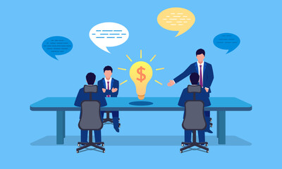 Ideas, meeting to discuss ways to increase revenue