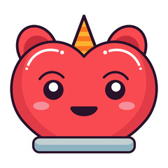 Love Pony Love Set Icon Outline Fill Style