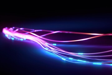 abstract futuristic background with pink blue glowing neon moving high speed wave lines and bokeh lights. Data transfer concept Fantastic wallpaper