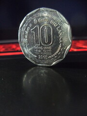 Sri Lankan ten rupee coin