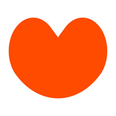 単体の赤色ハート（正面）_3