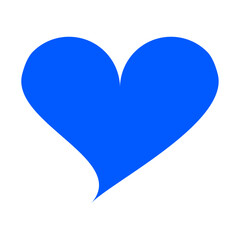 単体の青色ハート（正面）_8