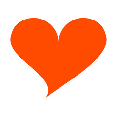 単体の赤色ハート（正面）_8