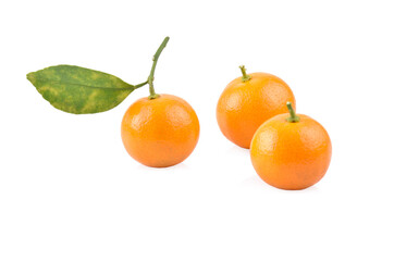 kumquat orange that placed on white background