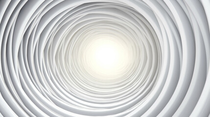 Digital light background of many white rotating rings and forming a frame in the center