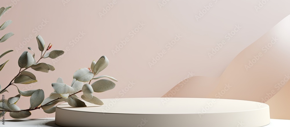 Aufkleber A simple botanical background with space for text. It is suitable for showcasing new products,