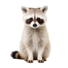 Fototapeta premium raccoon looking isolated on white
