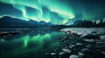 Mystical Northern Lights Dancing Across the Arctic Sky 